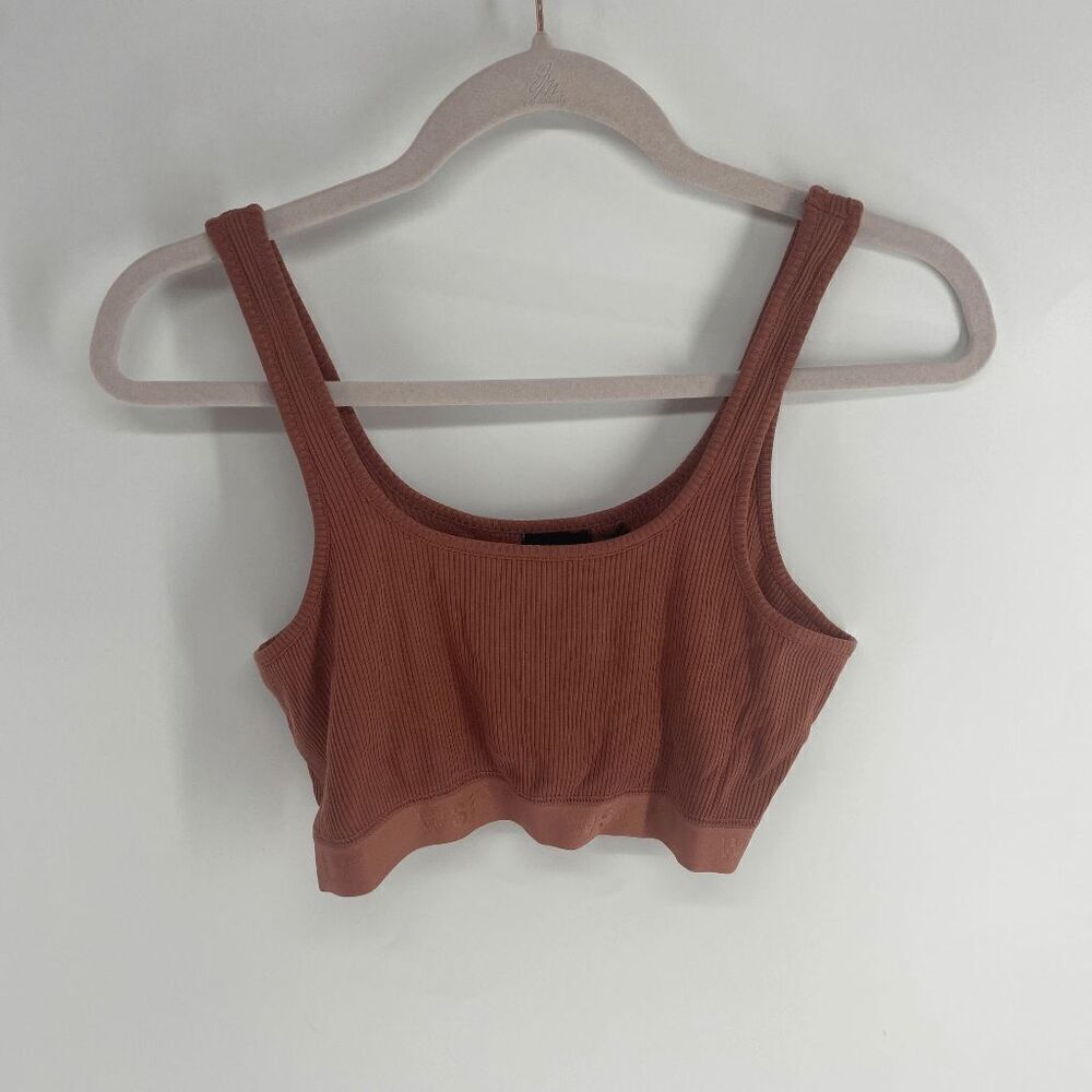 WSLY Sutton Women's Cedar Wood Ribbed Scoop Neck Bra Size XL NWT